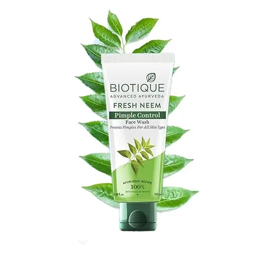 Biotique Fresh Neem Pimple Control Face Wash Prevents Pimples For All Skin Types