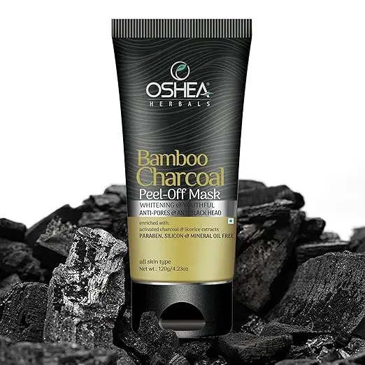 Oshea Herbals Bamboo Charcoal Peel Off Mask | All Skin Types| 120 gm