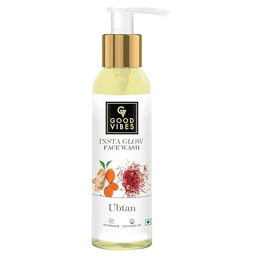 Good Vibes Ubtan Insta Glow Facewash, 100 ml | Brightening, Soothing, Moisturizing Face Cleanser For All Skin Types