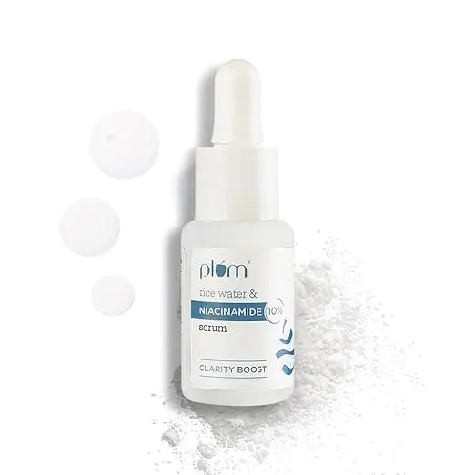 Plum 10% Niacinamide Face Serum For Clear, Bright Skin | Fades Blemishes & Dark Spots | With Rice Water | All Skin Types