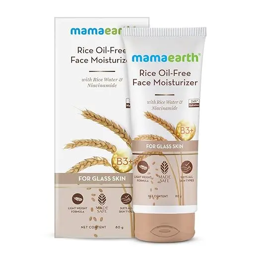 Mamaearth Rice Oil-Free Face Moisturizer for Oily Skin- 80 g
