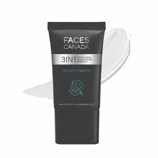 FACES CANADA Dewy Primer, 30g | Blurs Imperfections | Smoothens & Moisturizes Skin |