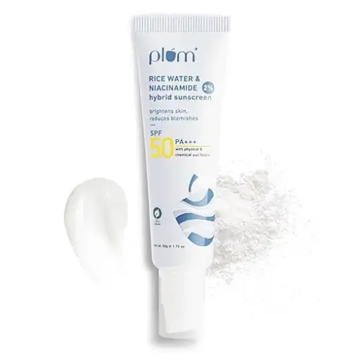Plum Sunscreen SPF 50 PA+++ With Rice Water | UVA/ UVB Protection | All skin type