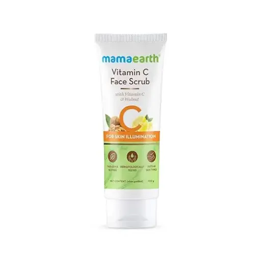 Mamaearth Vitamin C Face Scrub With Walnut For Skin Illumination