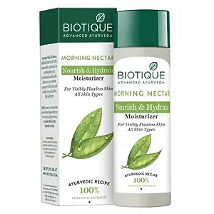 Biotique Morning Nectar Flawless Skin Moisturizer Cream | Prevents Dark Spots, Blackheads And Blemishes | Visibly Flawless Skin | Nourishes And Hydrates Skin| All Skin Types | 120ml