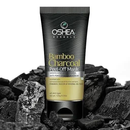 Oshea Herbals Bamboo Charcoal Peel Off Mask | All Skin Types| 120 gm
