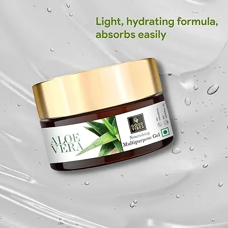 Good Vibes Aloe Vera Multipurpose Face Gel, 100 g | for All Skin Types