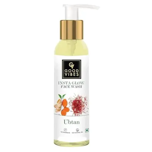 Good Vibes Ubtan Insta Glow Facewash, 80 ml |  For All Skin Types
